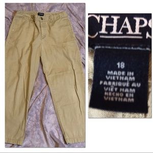 Chaps khaki pants size 18